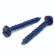 3/16x2-1/4" Hex Washer Head Concrete Screws Piercing Point Blue Finish