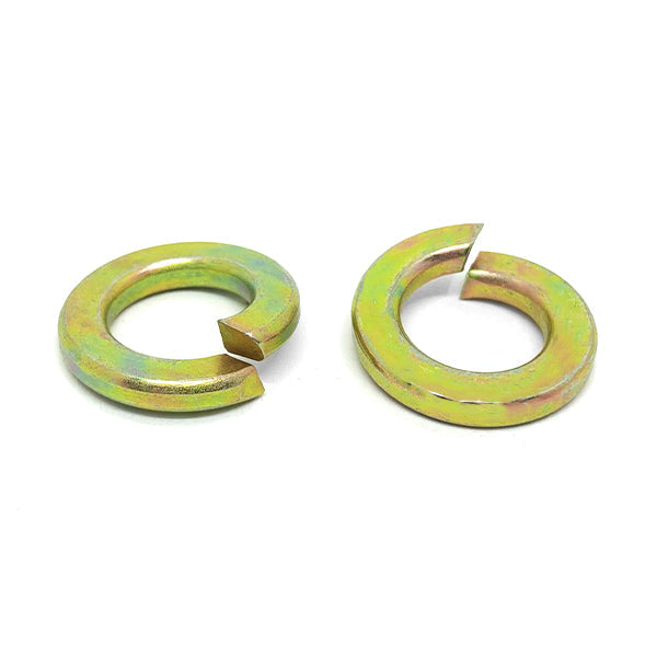 M12 Split Lock Washers Zinc Yellow