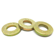 1/4" SAE Grade 8 Extra Thick Flat Washers Zinc Yellow