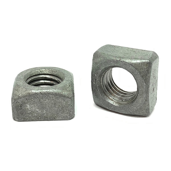 3/8"-16 Steel Square Nuts Galvanized