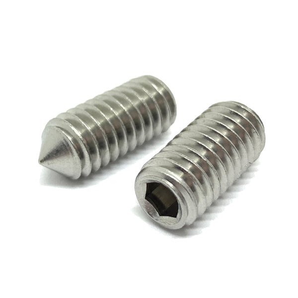 #10-24x3/8"   Stainless Steel Cone Point Allen Socket Set Screw