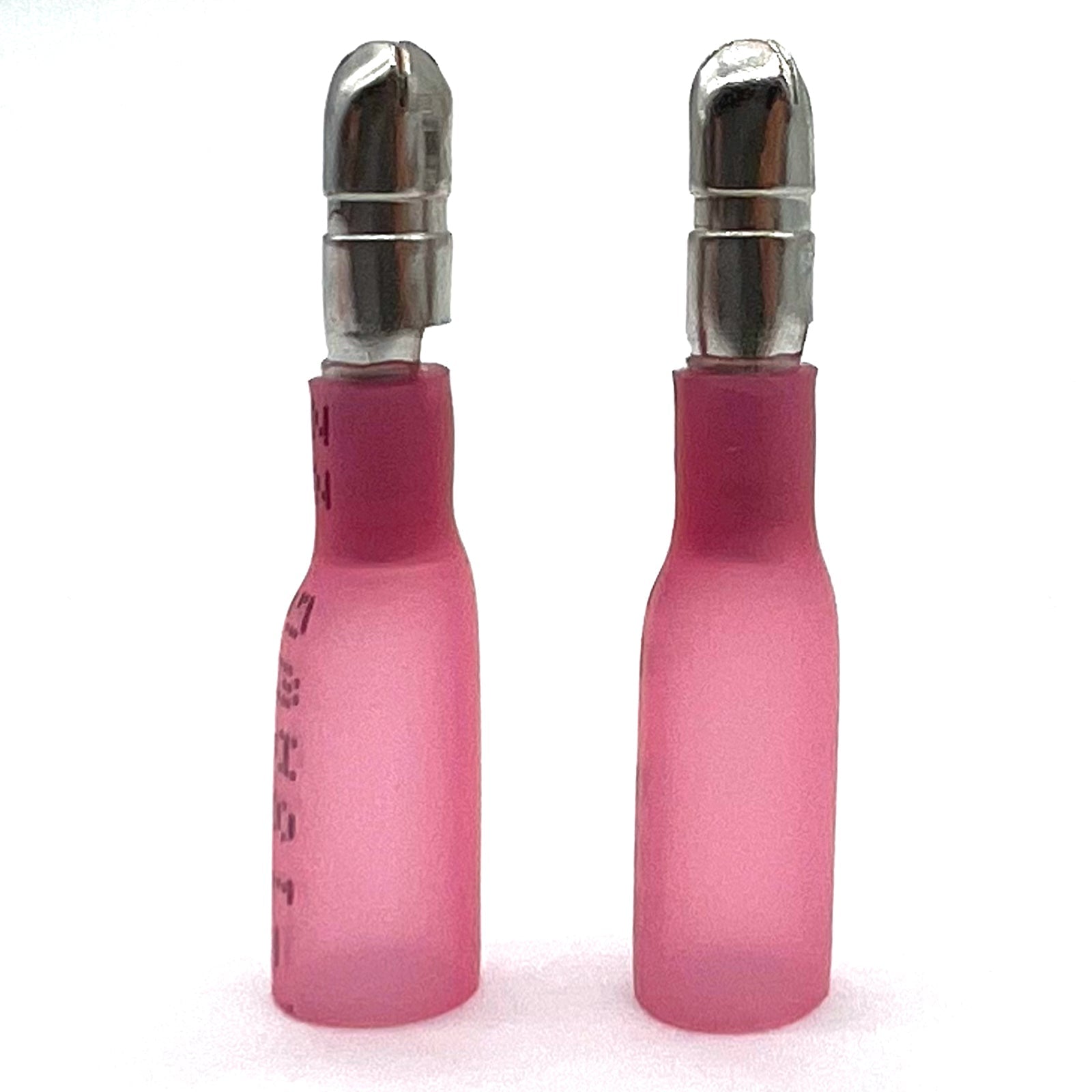 Red Heat Shrink Marine Grade Male Bullet Connectors, AWG 22-18