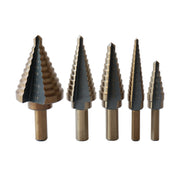 5 Piece HSS Black & Gold Step Drill Bit Set (Sizes #1 - #5)