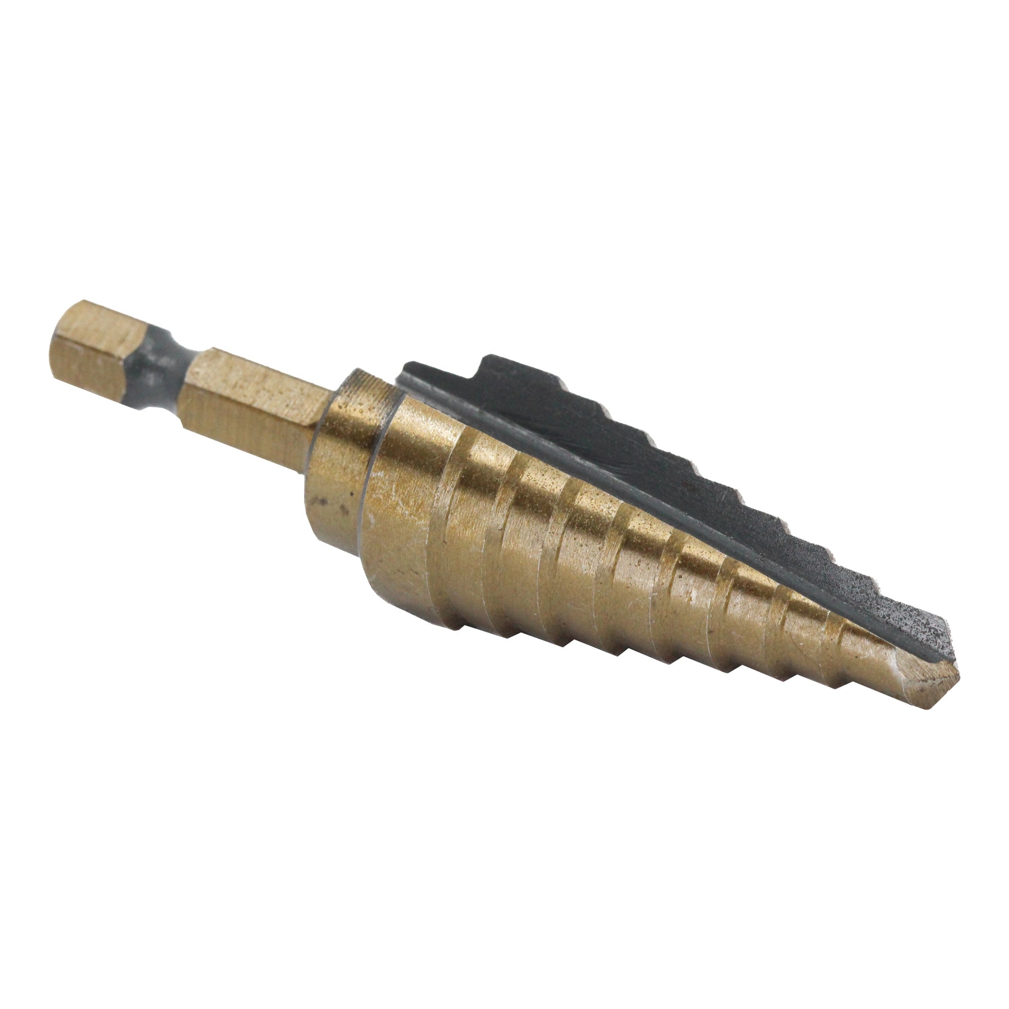 #3 HSS Black & Gold Quick Change Hex Shank Step Drill Bit (1/4" - 3/4" by 1/16")