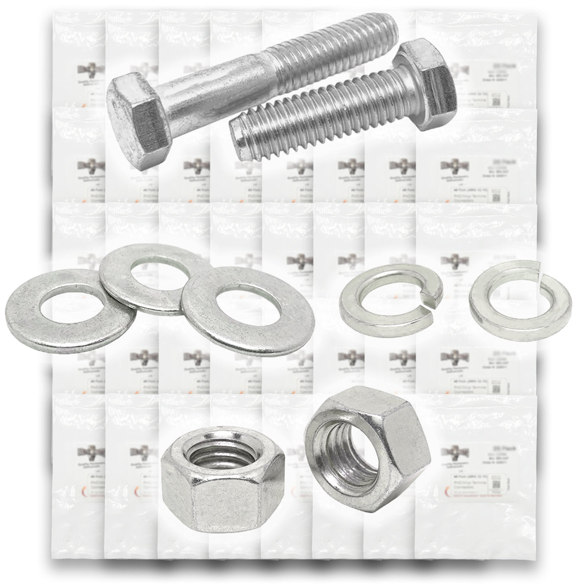 1/2"-20 Fine 18-8 Stainless Steel Hex Cap Screws, Nuts, & Washers - 496 PCS