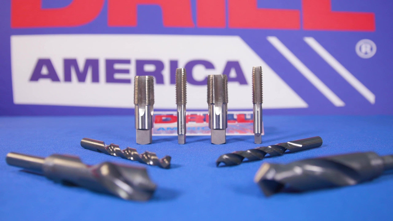 3/4" Carbon Steel NPT Pipe Tap and 59/64" HSS Drill Bit Kit