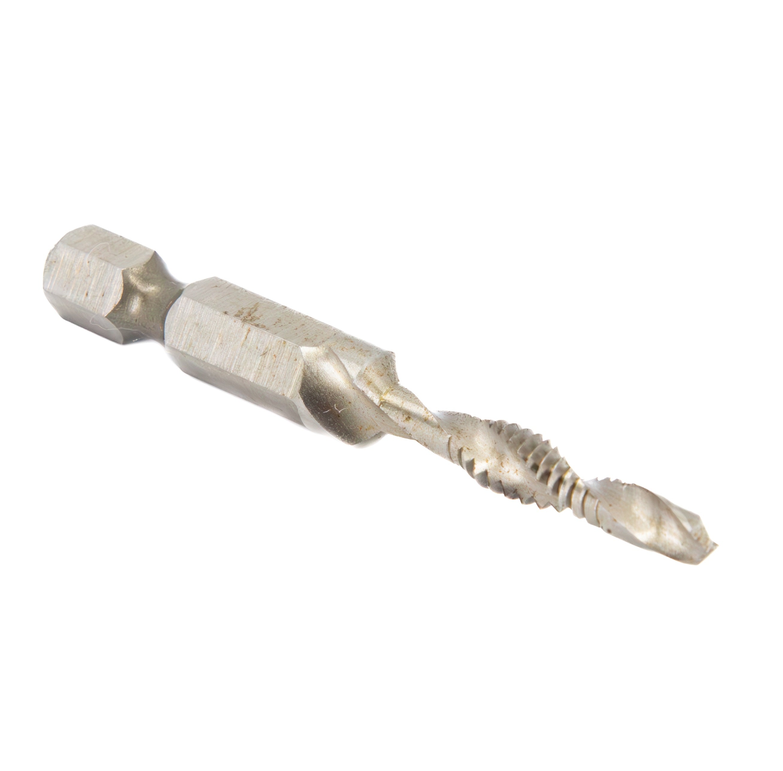 #10-32 UNF Combined Drill Tap and Countersink with 1/4" Quick Change Hex Shank