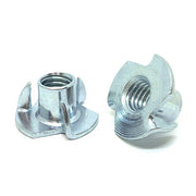 #6-32x1/4" Steel 3 Prong T Nuts Zinc Clear
