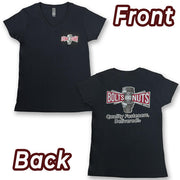 Black BoltsandNuts.com Logo Ladies T-Shirt