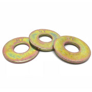3/8" USS Grade 8 Flat Washers Zinc Yellow