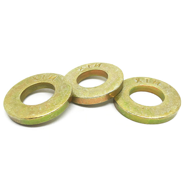 1/4" USS Grade 8 Extra Thick Flat Washers Zinc Yellow