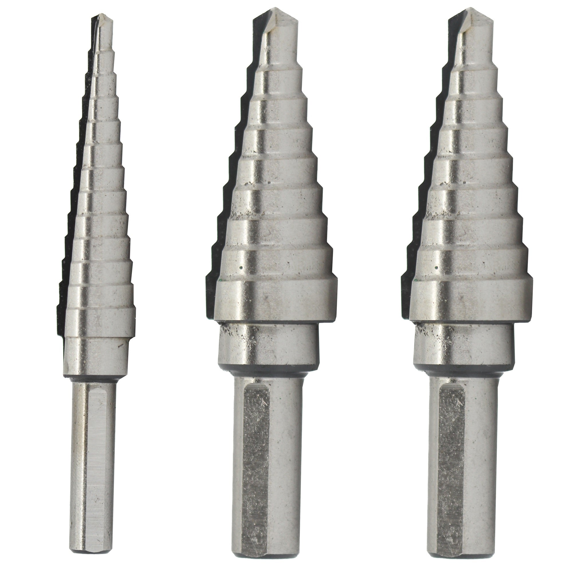 3 Piece HSS Step Drill Bit Set (Sizes #1 to #3)