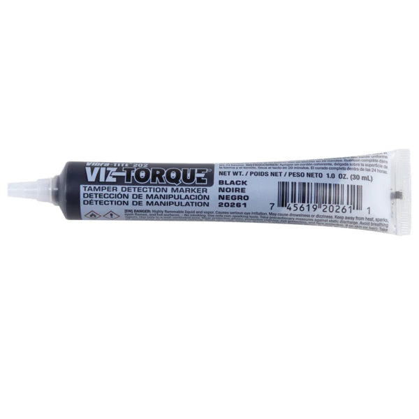 Viz-Torque® Tamper Detection Marker, Black, 1oz  Plastic Tube