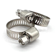 #4 Micro Worm Gear Hose Clamp 304 Stainless w/ 1/4" Slotted Screw