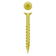 #10 Strong-Point Flat Head w/Nibs 10 x 4, T-25, Coarse, Type '17', Zinc Yellow