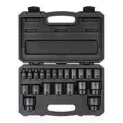 1/2 Inch Drive Shallow 6-Point Impact Socket Set with Case, 21-Piece (5/16 - 1-1/2 in.)
