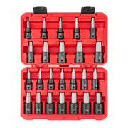 1/2 Inch Drive Hex Impact Bit Socket Set with Case, 24-Piece (1/4 - 3/4 in., 6 - 19 mm)