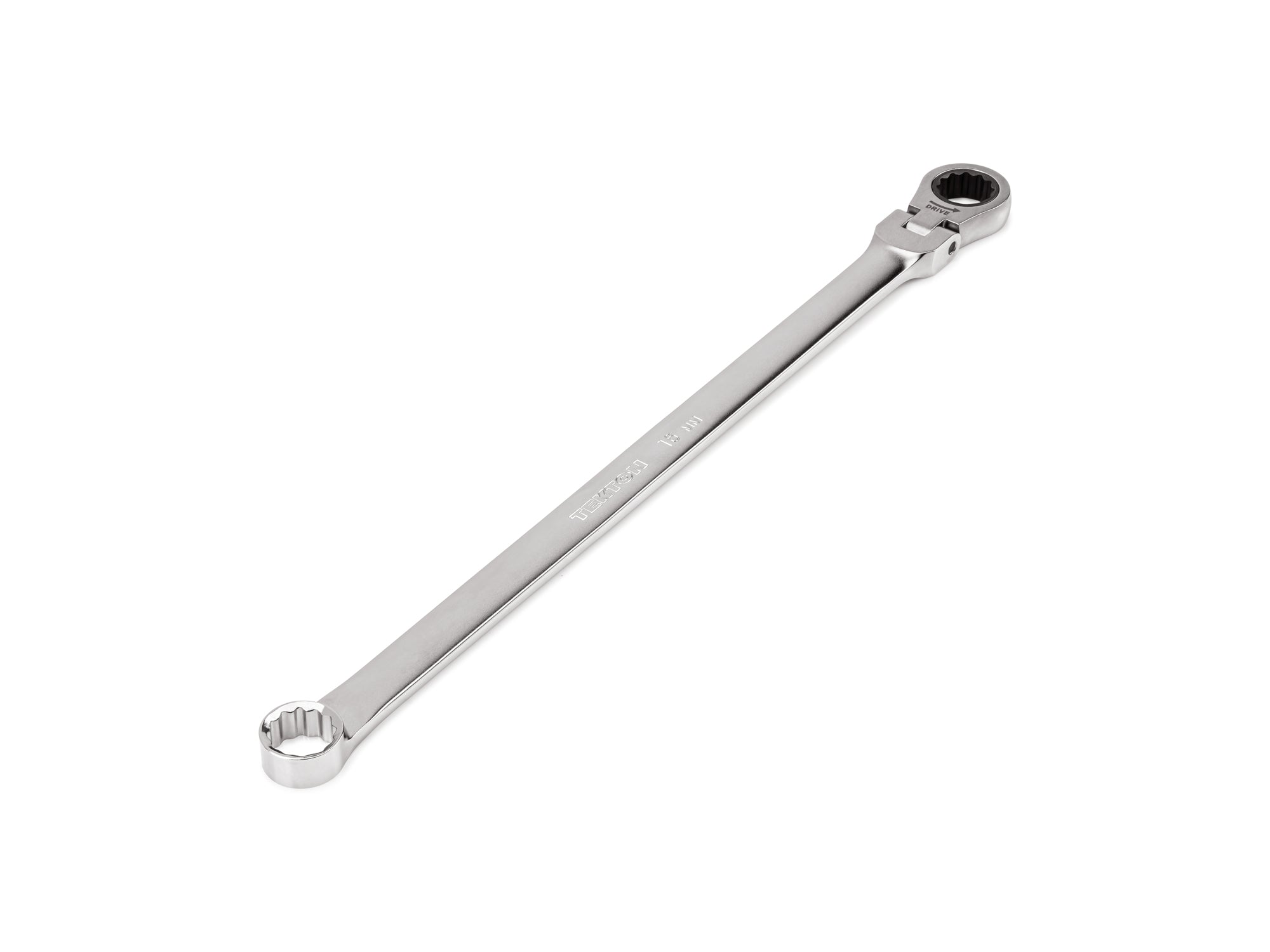 16 mm Long Fixed/Flex Head 12-Point Ratcheting Box End Wrench