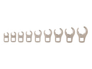 3/8 Inch Drive 6-Point Flare Nut Crowfoot Wrench Set, 9-Piece (5/16 - 3/4 in.)