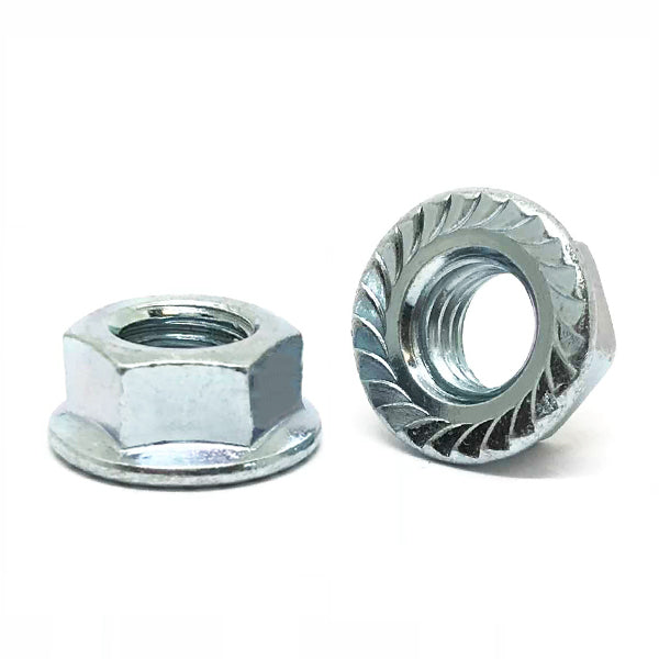 M8-1.25 Class 8 Serrated Hex Flange Nuts Zinc