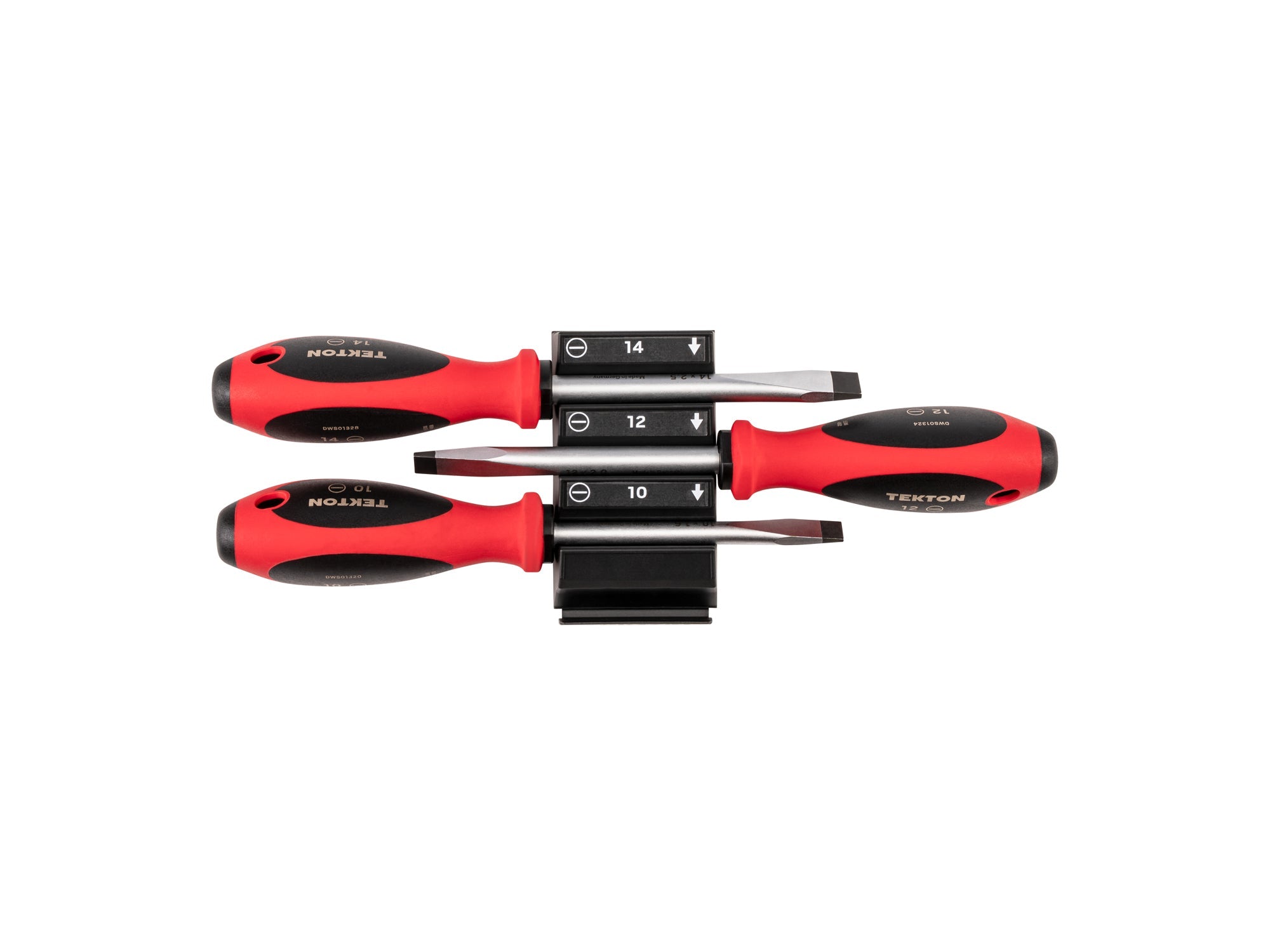 Slotted Screwdriver Set with Modular Organizers - 4 Inch Shanks, 3-Piece (10 - 14 mm)