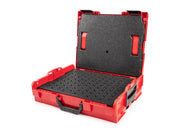 Shallow Stacking Tool Box (L-BOXX 1) with Customizable Foam (4 Sheets) and Lid Insert