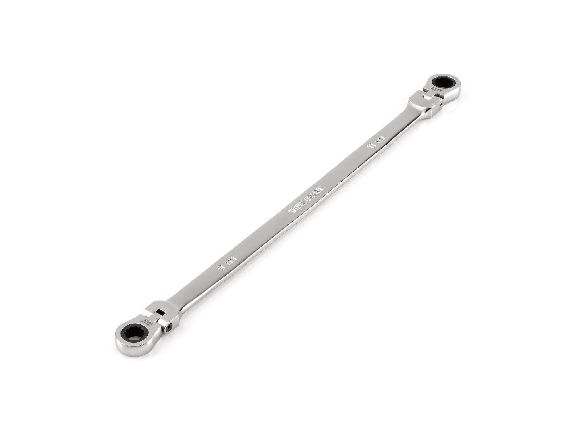 9 x 11 mm Long Flex Head 12-Point Ratcheting Box End Wrench