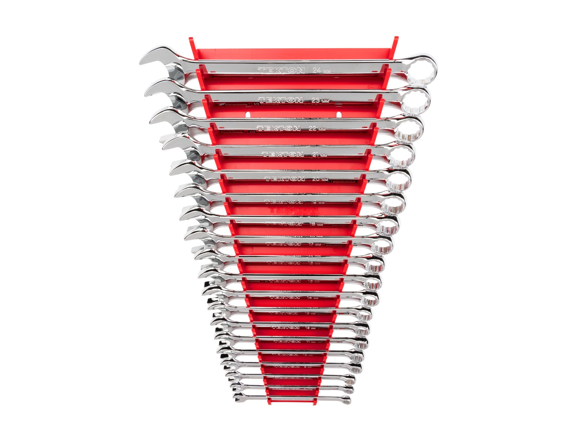 Combination Wrench Set with Rack, 19-Piece (6-24 mm)