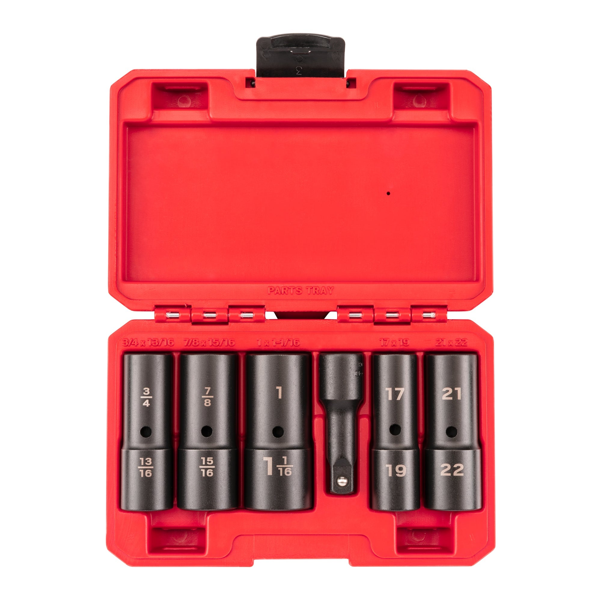 1/2 Inch Drive Deep Thin Wall Impact Flip Socket Set with Case (6-Piece)
