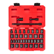3/8 Inch Drive Shallow 6-Point Impact Socket Set with Case, 37-Piece (1/4 - 1 in., 6 - 24 mm)