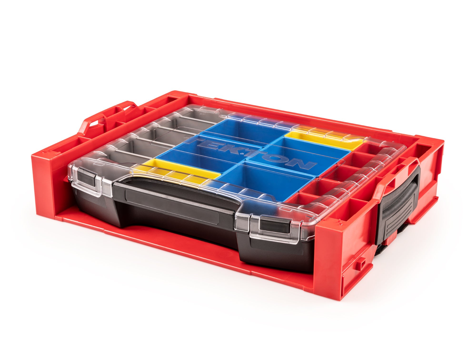 Lidded Drawer (i-BOXX) with 12-Piece Organizer Bin Set in Stacking Drawer Rack