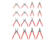 5, 7, 9 Inch Internal and External Retaining Ring Pliers Set, 16-Piece (0.037, 0.047, 0.070, 0.090 in. Tips)