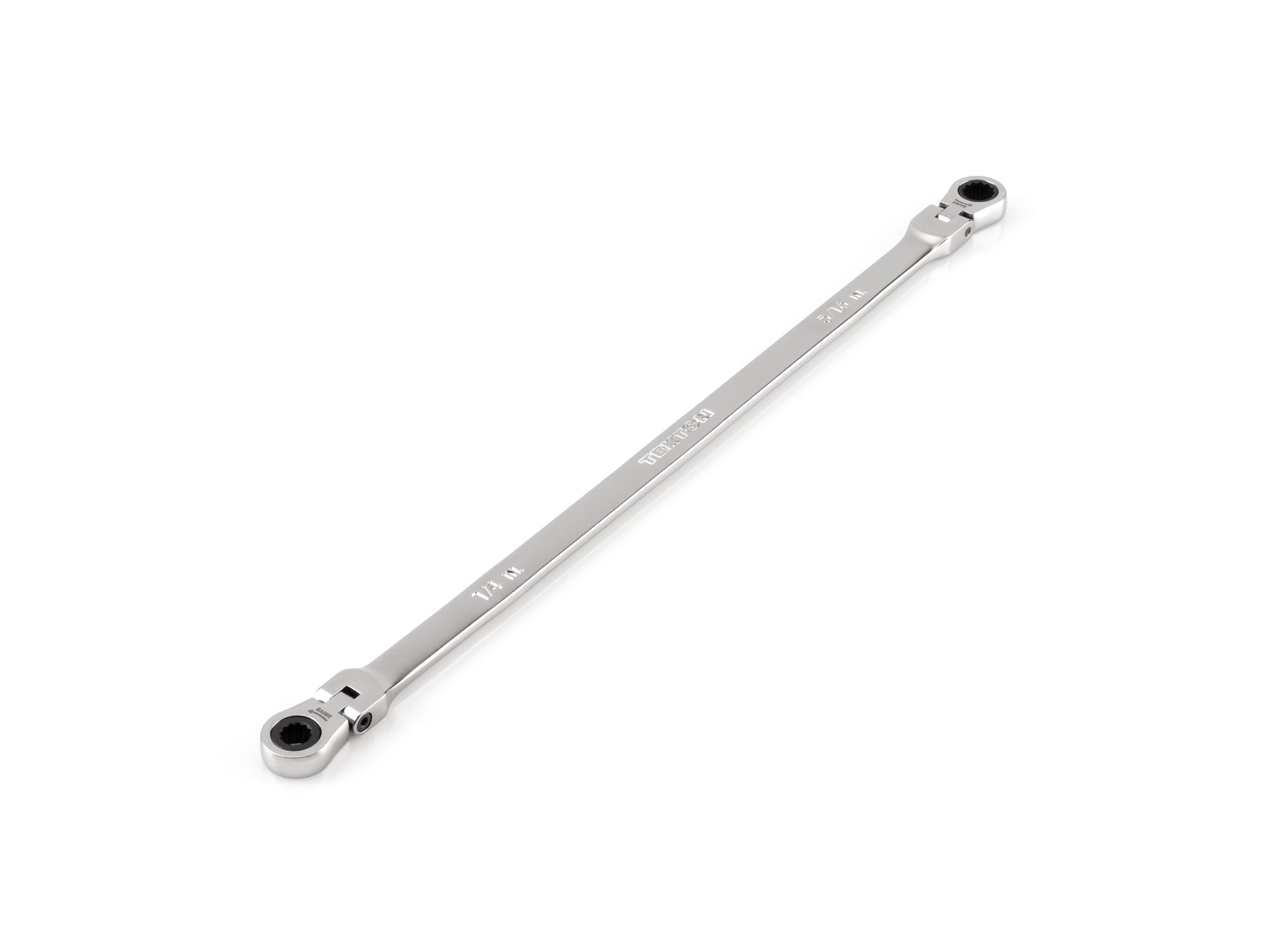 1/4 x 5/16 Inch Long Flex Head 12-Point Ratcheting Box End Wrench
