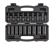 1/2 Inch Drive Deep 6-Point Impact Socket Set with Case, 17-Piece (5/16 - 1-1/4 in.)