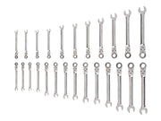 Flex Head 12-Point Ratcheting Combination Wrench Set, 25-Piece (1/4-3/4 in., 6-19 mm)