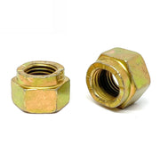 3/8"-24 Grade L-9 Hex Collar Locknuts USA Zinc Yellow