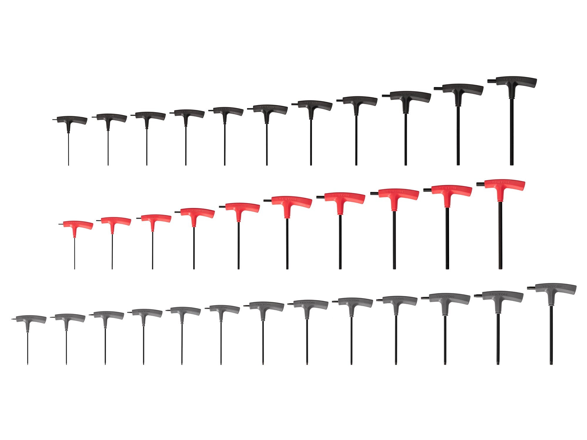 Flat End Hex and Star T-Handle Key Set, 34-Piece (5/64 - 3/8 in., 2-10 mm, T6-T50)