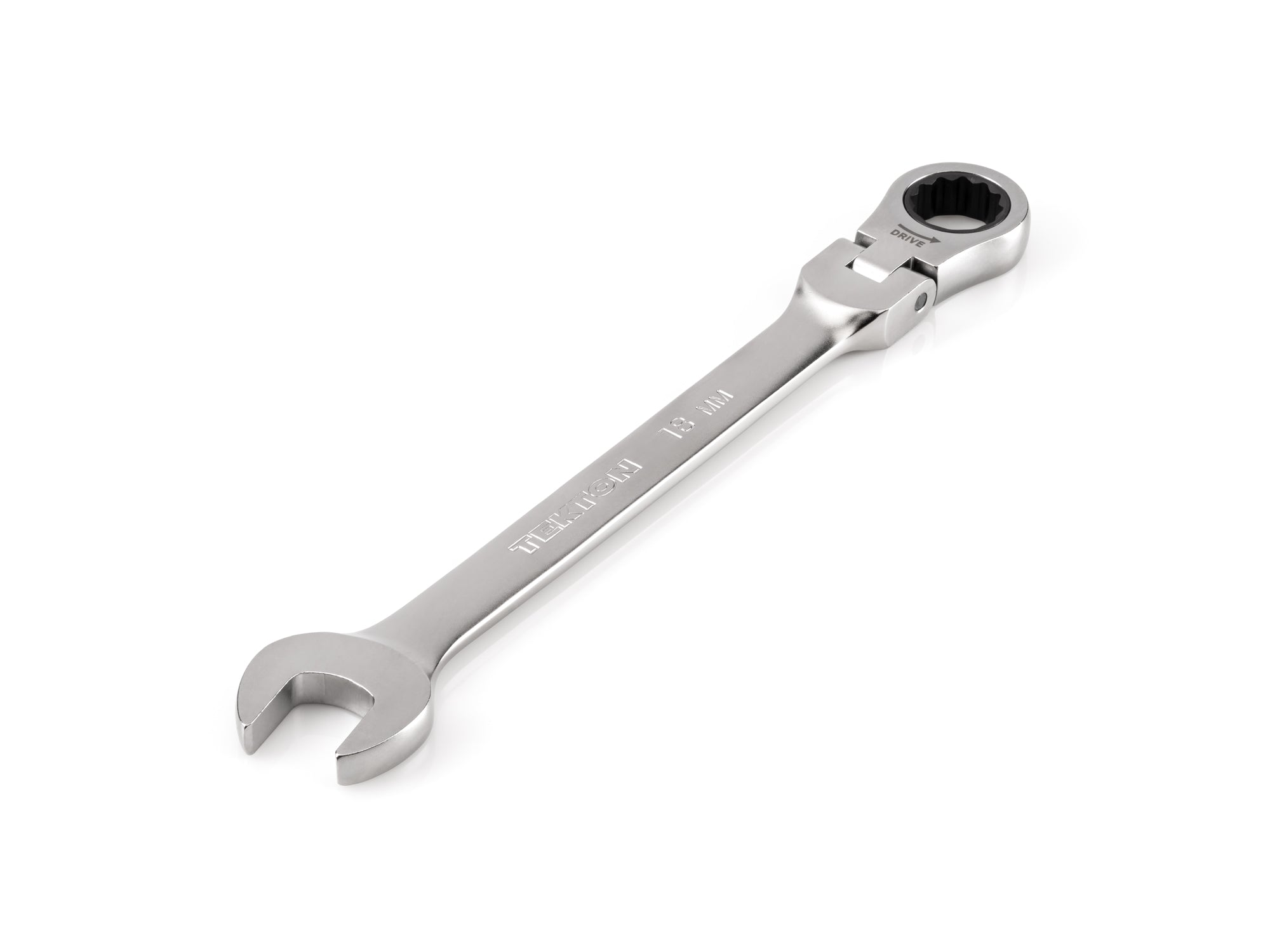 18 mm Flex Head 12-Point Ratcheting Combination Wrench
