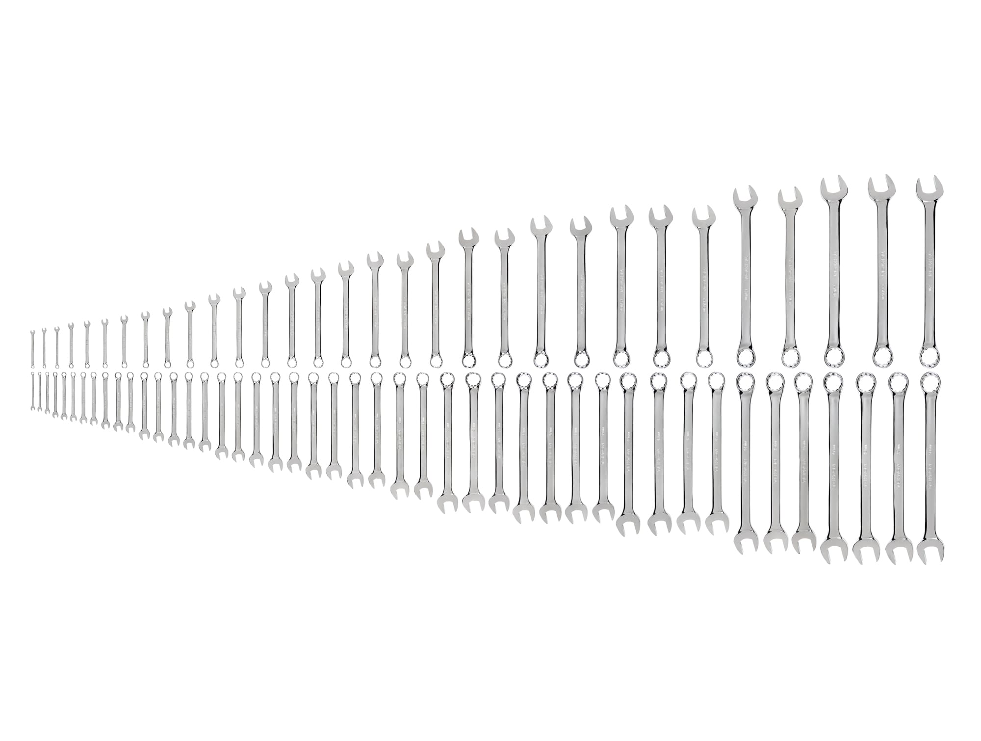 Combination Wrench Set, 76-Piece (1/4-2 in., 6-50 mm)