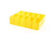 2 x 4 Inch Organizer Bin Set, 10-Piece (Yellow)