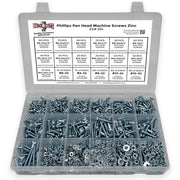 Inch Phillips Pan Head Machine Screws, Hex Nuts, Flat & Lock Washers - 1921 PCS