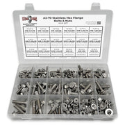 Metric A2 Stainless Steel Hex Flange Bolts & Nuts Assortment - 232 PCS