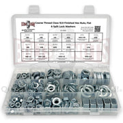 Metric Class 10.9 Hex Nut, Flat & Lock Washers Assortment - 351 Pcs