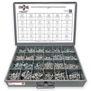Aluminum and Steel Multi-Grip, Closed-End, & Oversized Head Rivets Assortment - 2026 PCS
