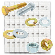 Inch & Metric Grade 8 and Class 10.9 Cap Screws, Nuts, Washers & Lock Washers - Zinc Clear & Zinc Yellow - 4022 PCS