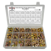 Metric Class 8.8 Hex Flange Bolts & Lock Nuts Assortment - 268 PCS