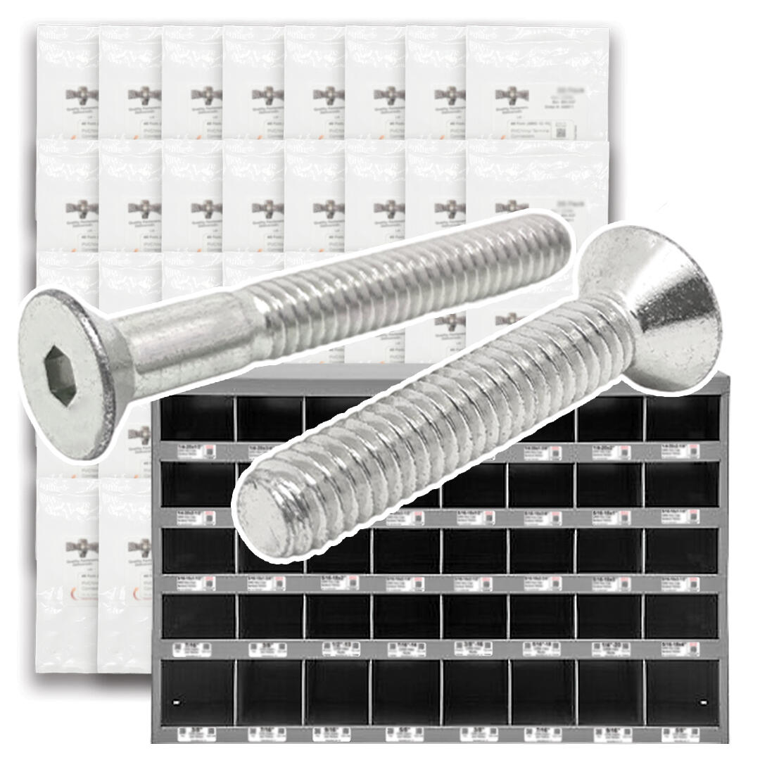 Metric Stainless A4-70 Flat Head Socket Cap Screws  - 1511 PCS