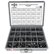Inch Alloy Allen Fine Thread Socket Head Cap Screws Bolts Black Oxide Assortment - 453 PCS