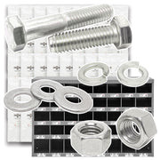 Metric Class A2 Stainless Coarse Hex Cap Screws, Hex Nuts, Flat & Lock Washers - 2012 PCS
