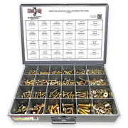 Inch Grade 8 Hex Cap Screws, Hex Nuts, Flat & Lock Washers Coarse Thread Zinc Yellow 1/4", 5/16" 3/8", & 1/2"  - 1269 PCS